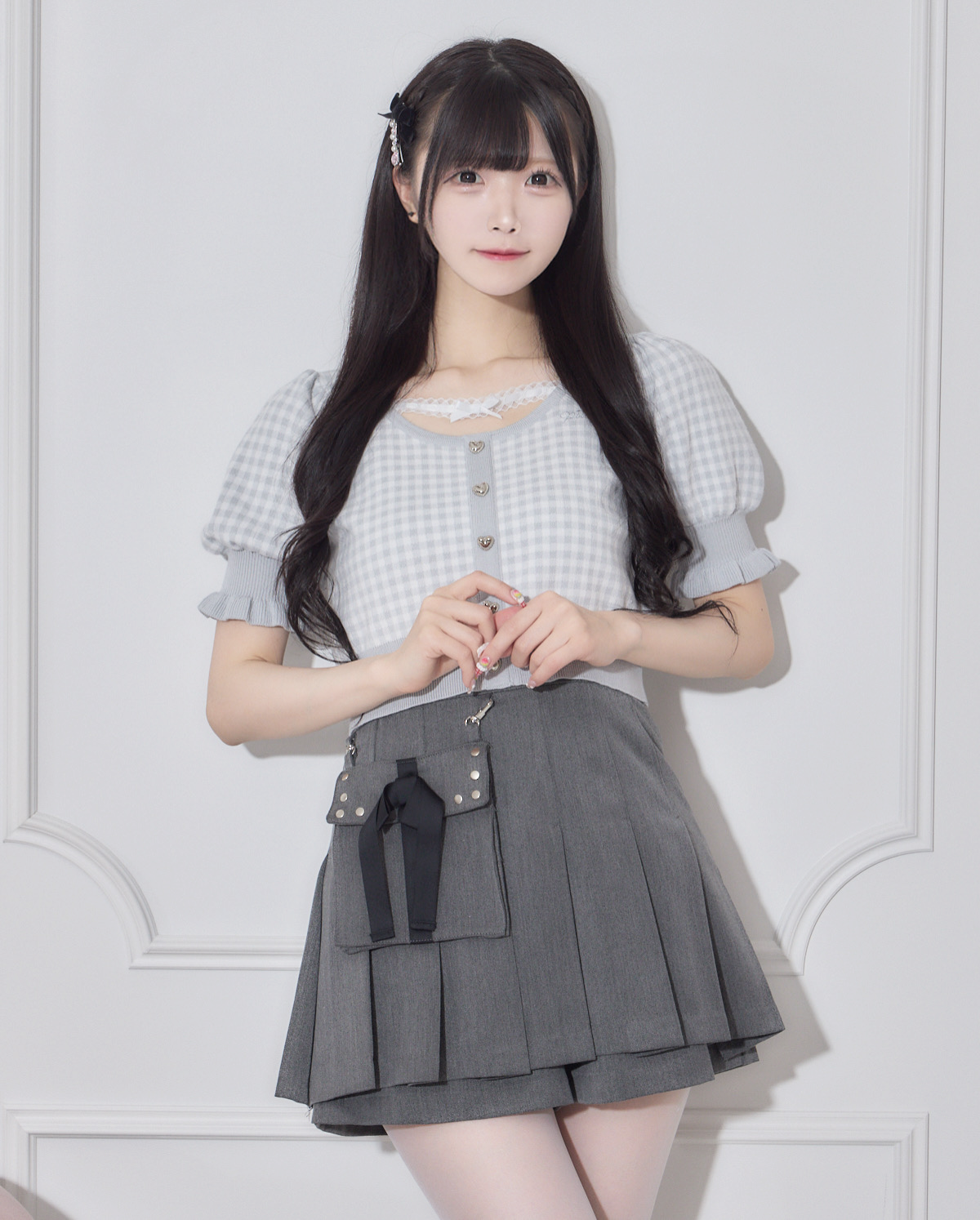 モデル身長:161cm/着用カラー:チャコール