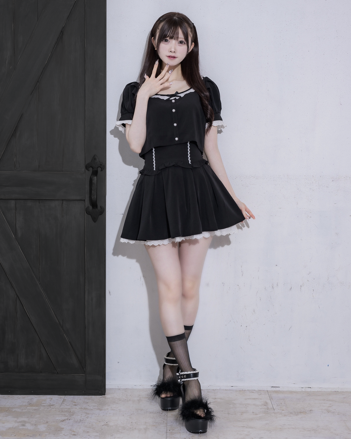 モデル身長:161cm/着用カラー:ブラック