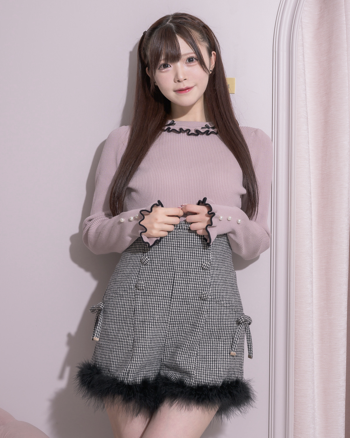 モデル身長：161cm/着用カラー：ブラックミックス