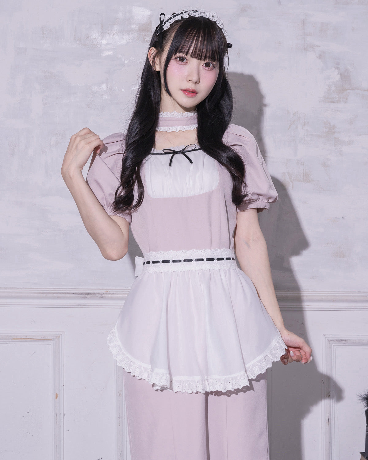 モデル身長:159cm/着用カラー:ピンク