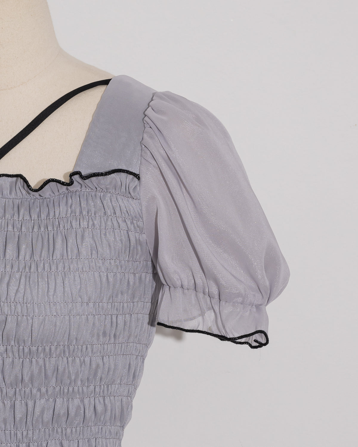 シアーラメシャーリングブラウス