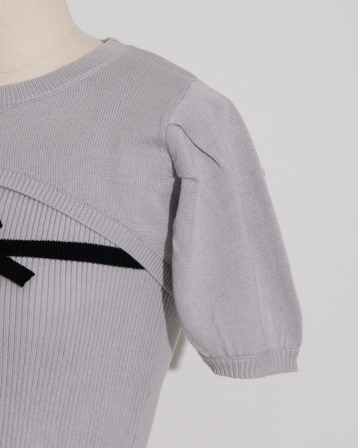 バイカラーリボンニットセット