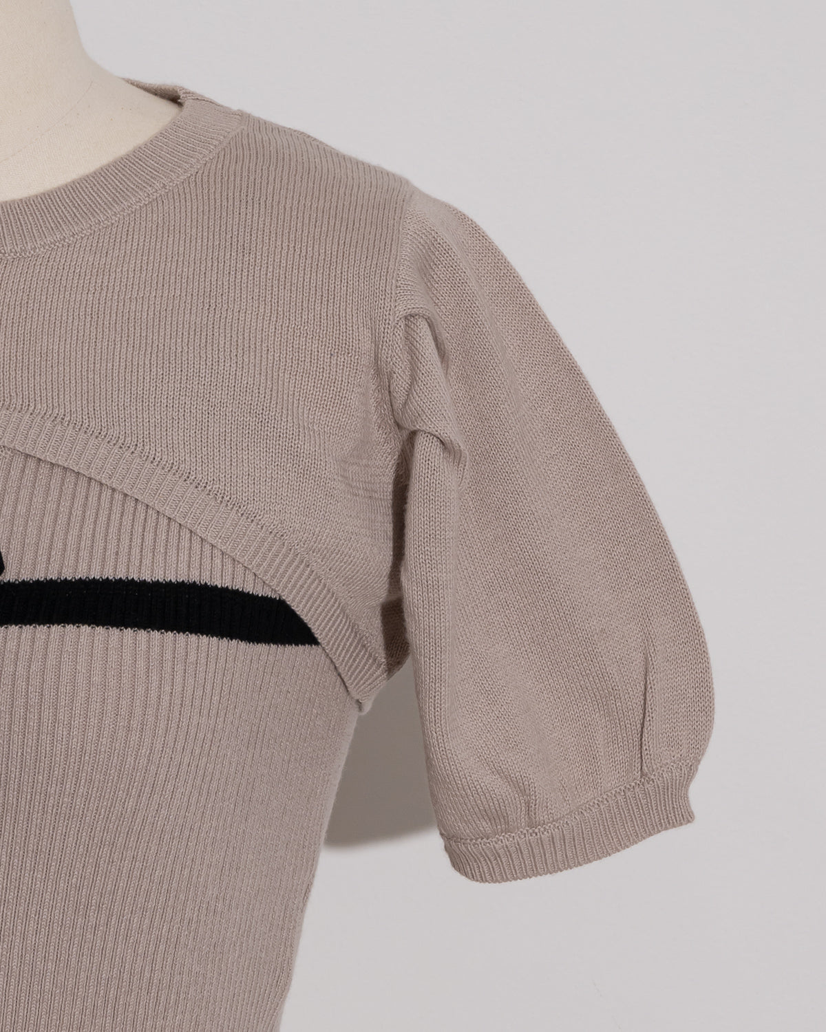 バイカラーリボンニットセット