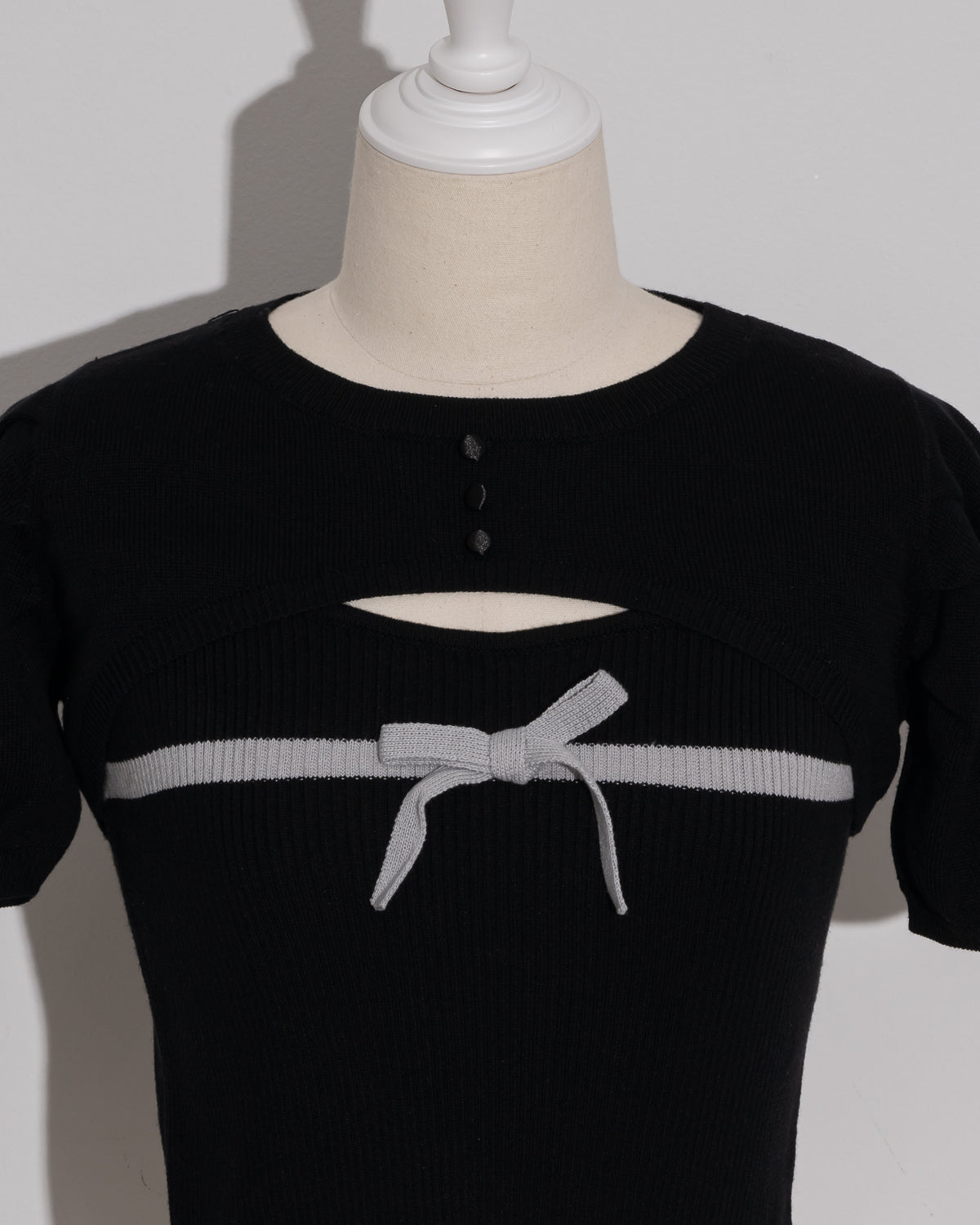 バイカラーリボンニットセット