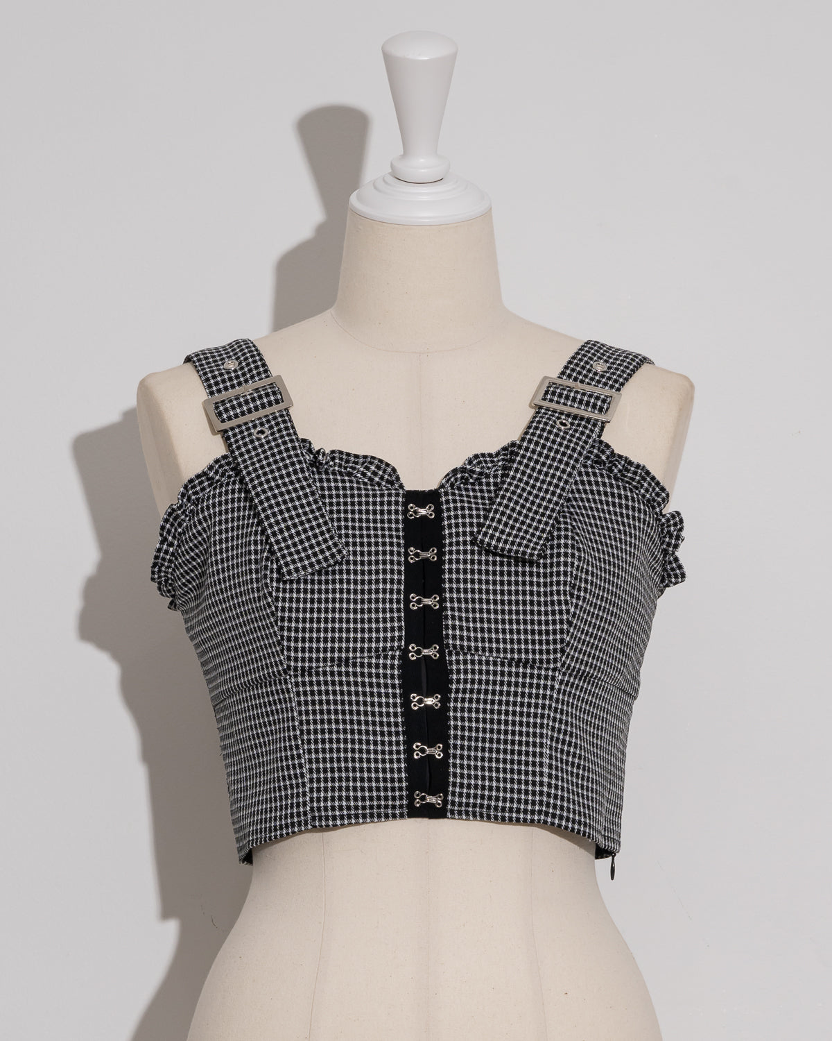 フロントホックビスチェ×プリーツスカートセット