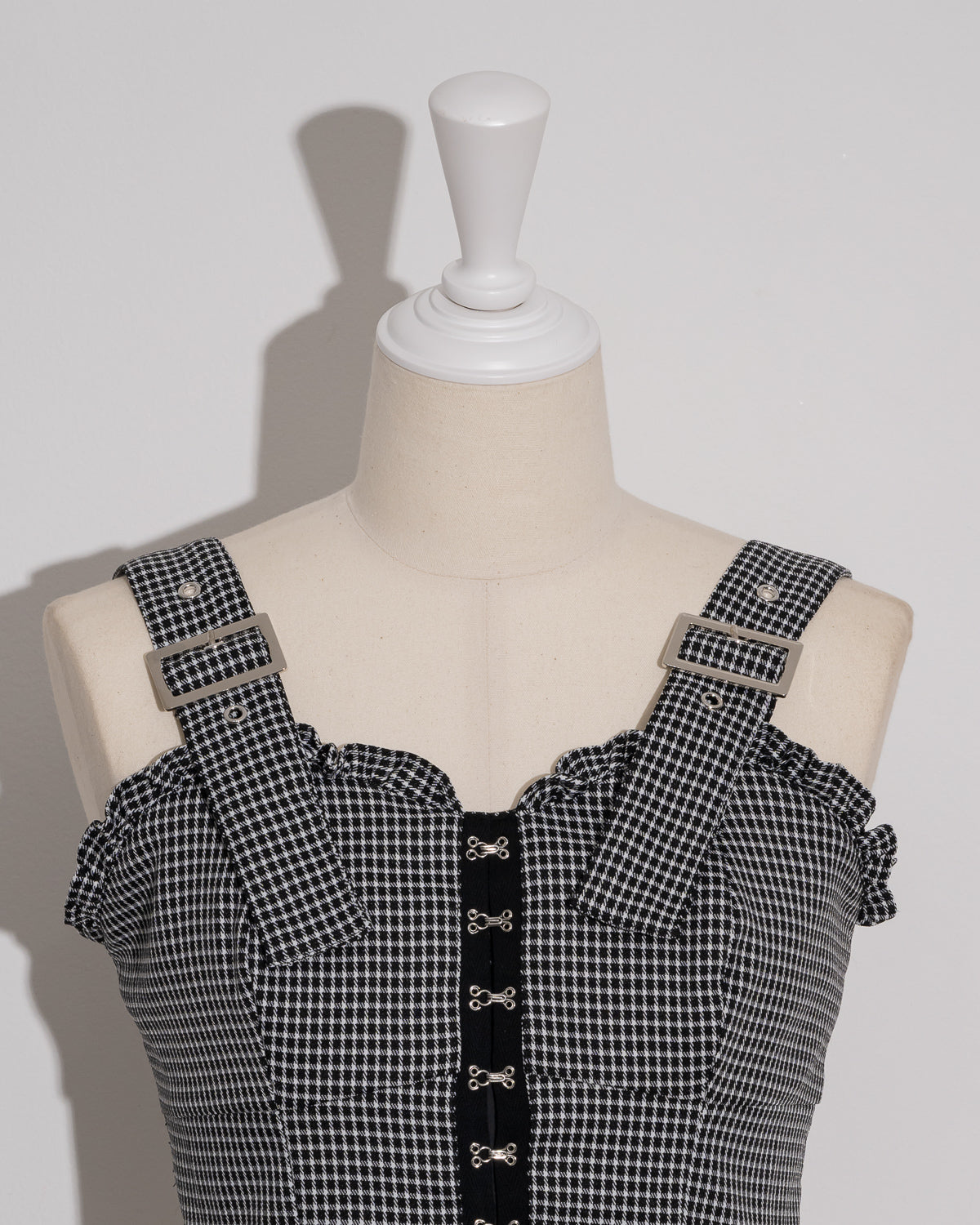 フロントホックビスチェ×プリーツスカートセット