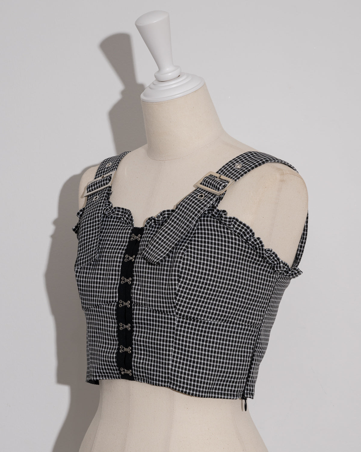 フロントホックビスチェ×プリーツスカートセット