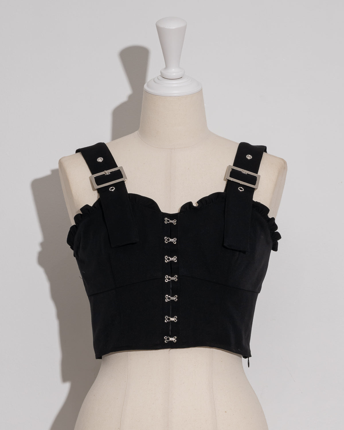 フロントホックビスチェ×プリーツスカートセット