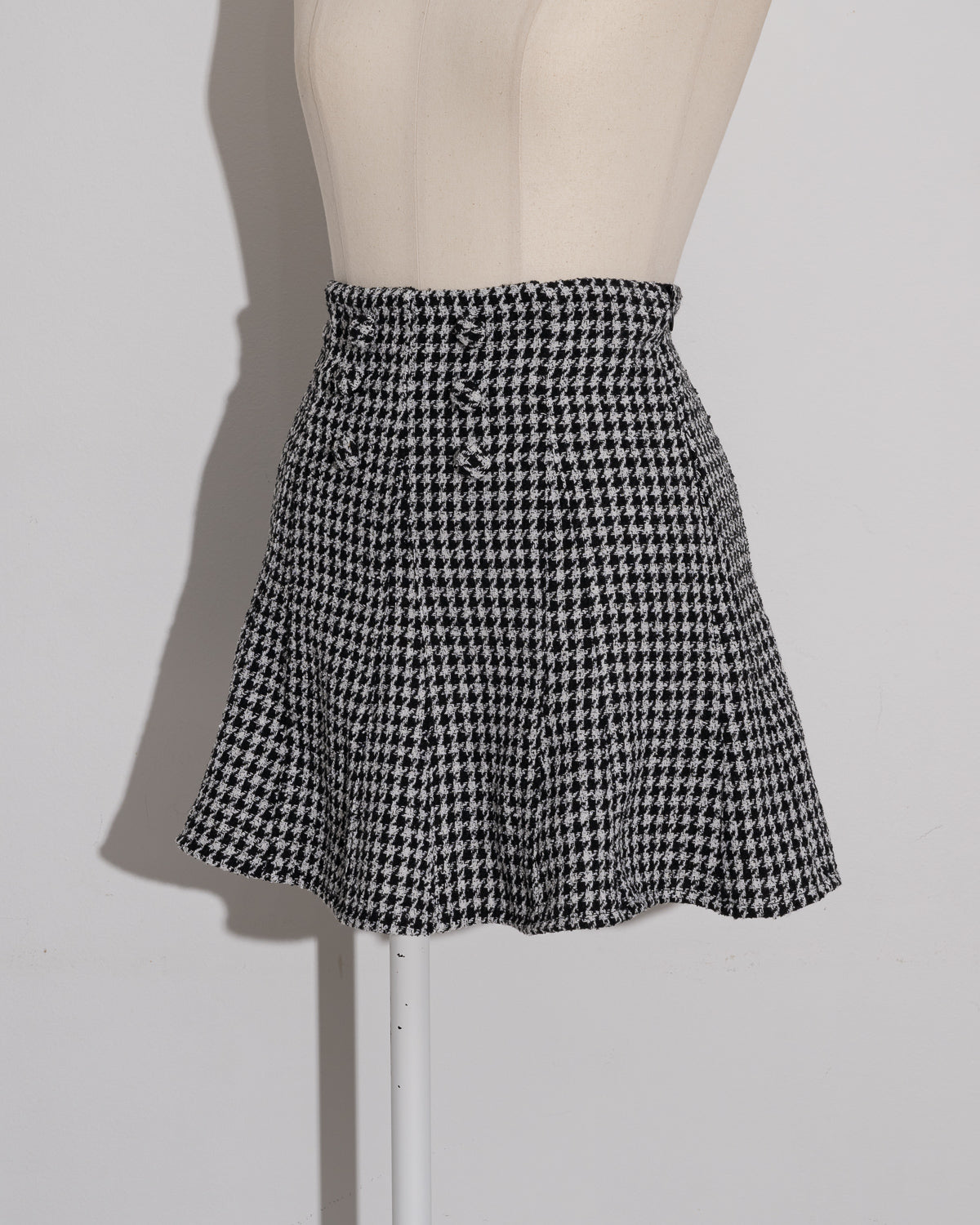 フロントボタンツイードフレアスカパン