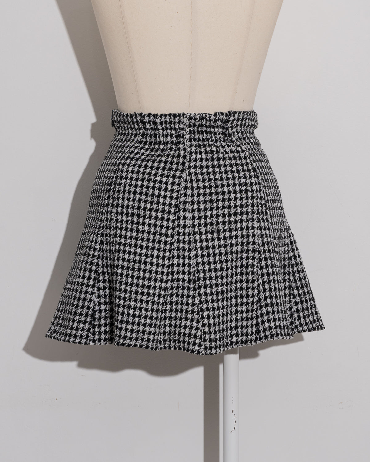 フロントボタンツイードフレアスカパン