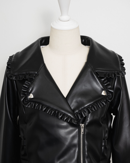 美品 pium ピウム ラブリールーズレザージャケット 美品 pium ピウム ラブリールーズレザージャケット