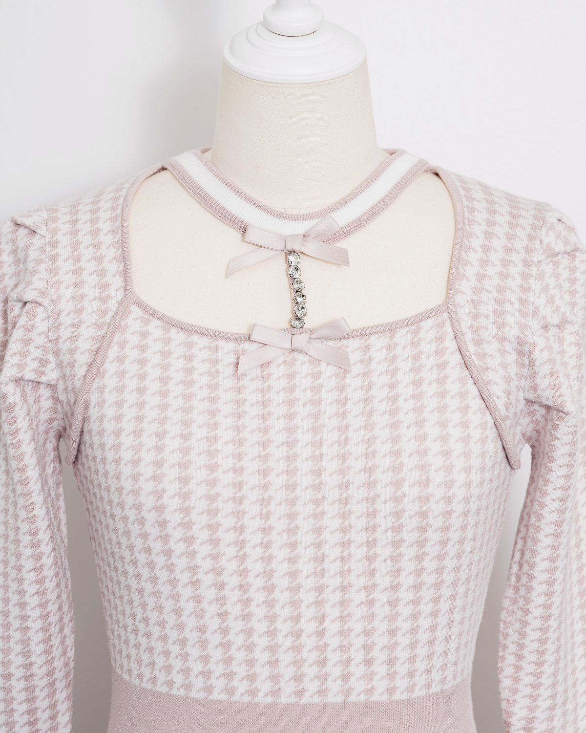 ビジューチョーカーニットワンピース