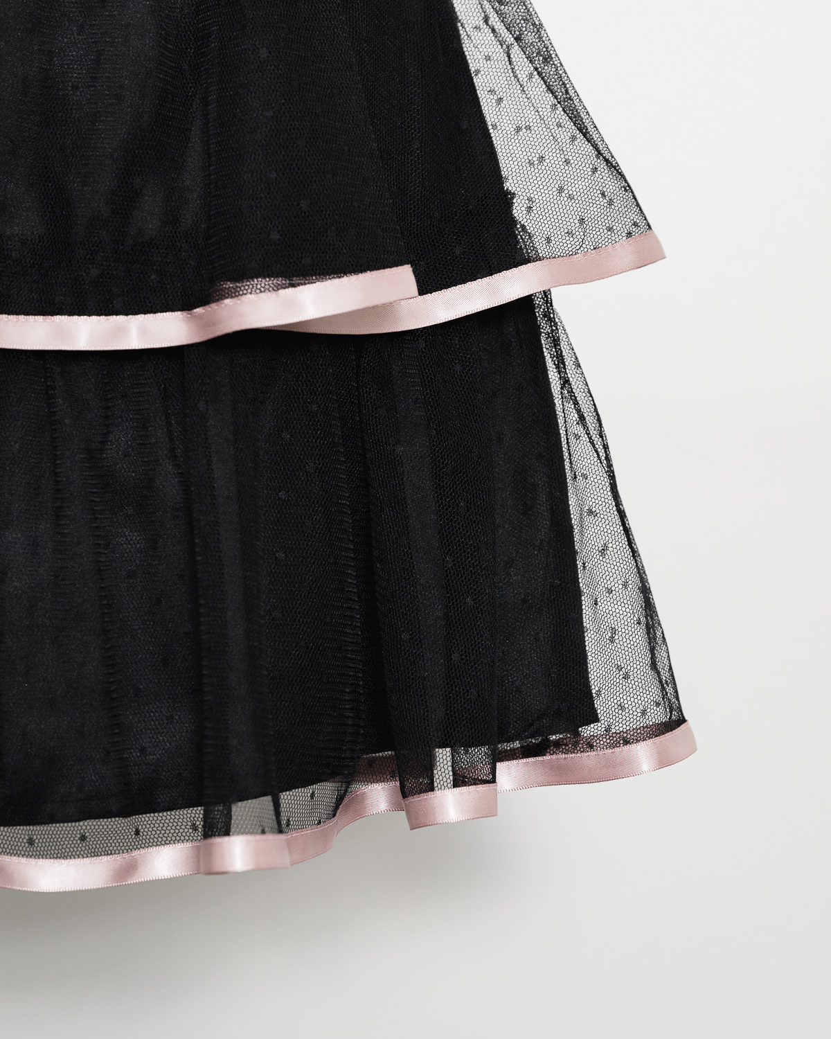 ドットチュールフリルティアードスカート