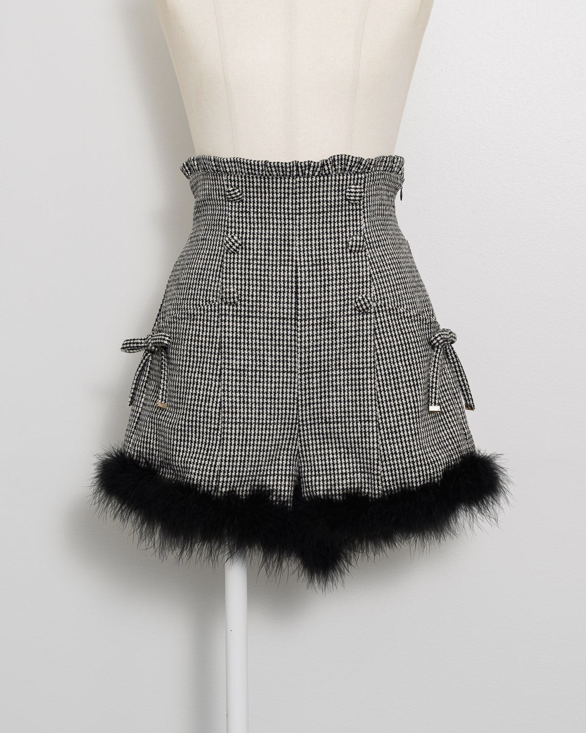 ハイウエストファーショートパンツ