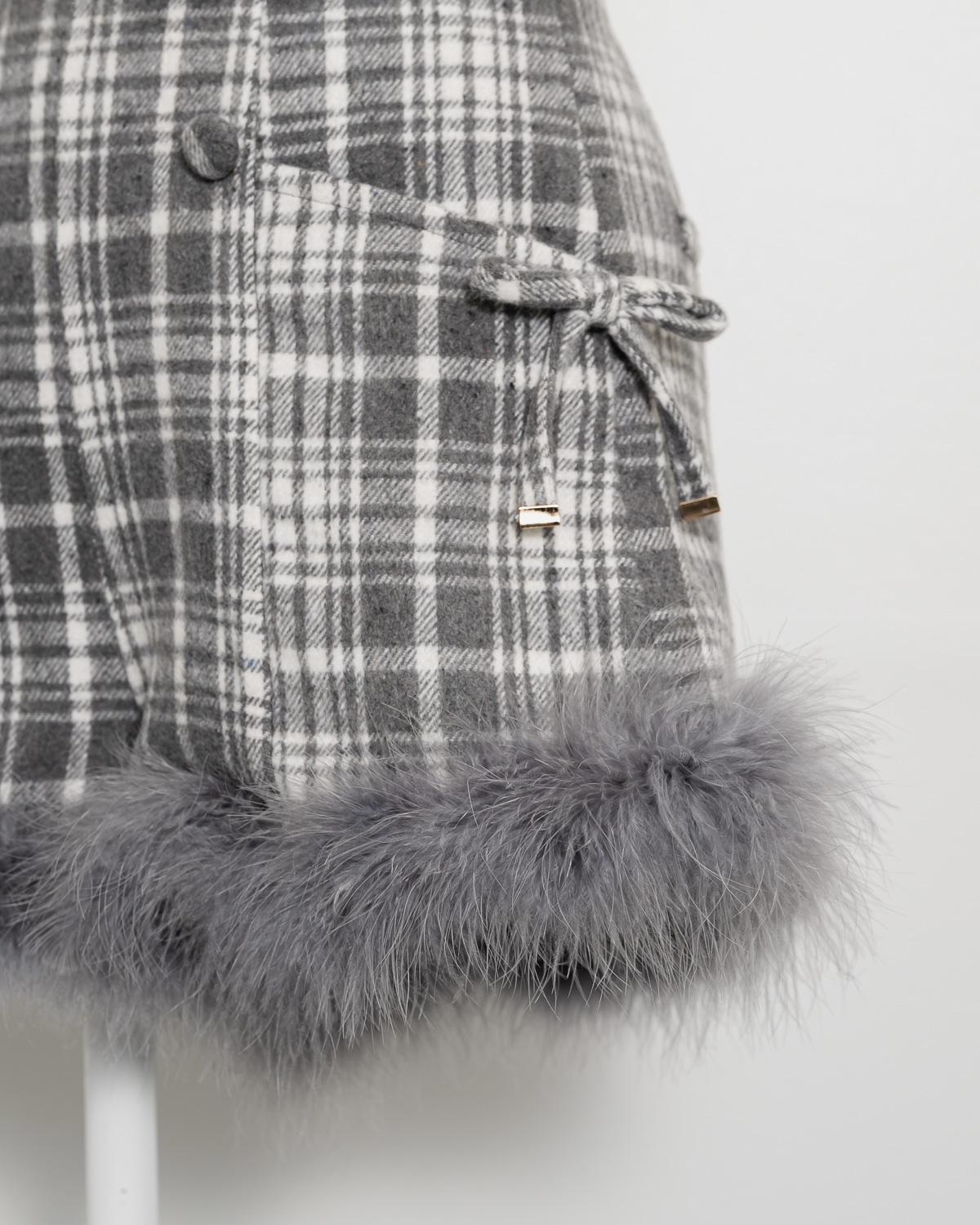 ハイウエストファーショートパンツ