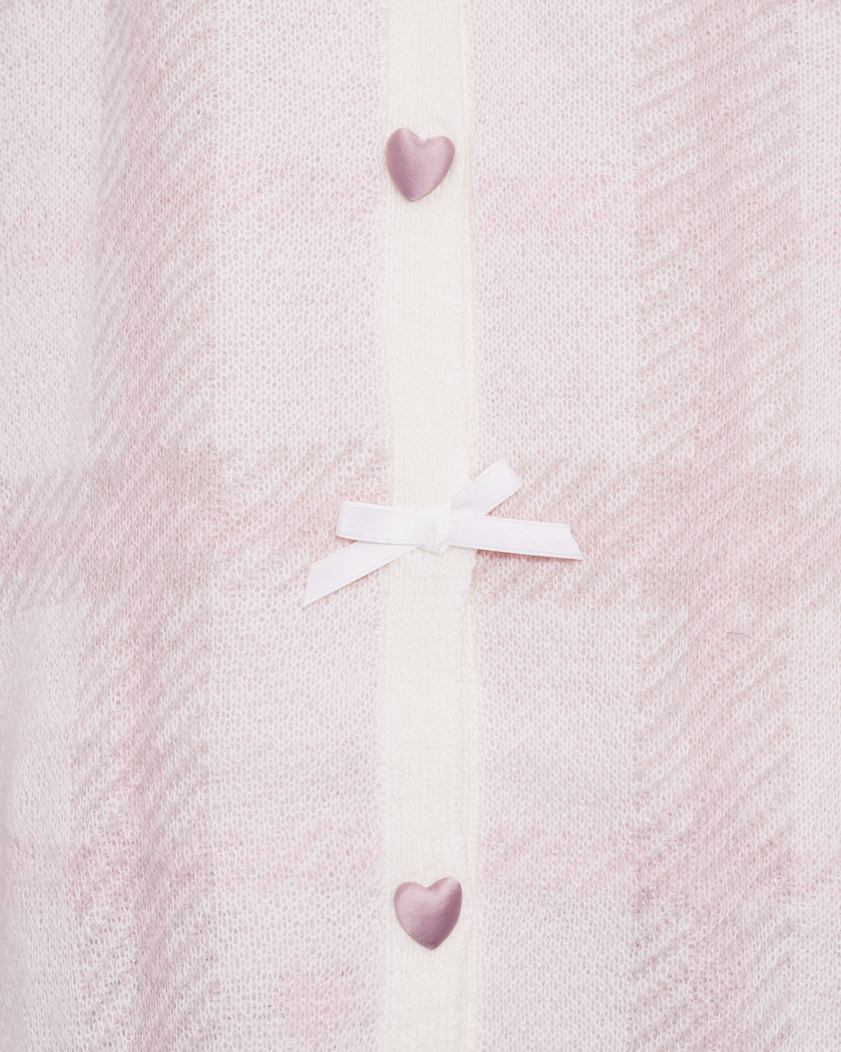 piumハートチェックロングカーデ