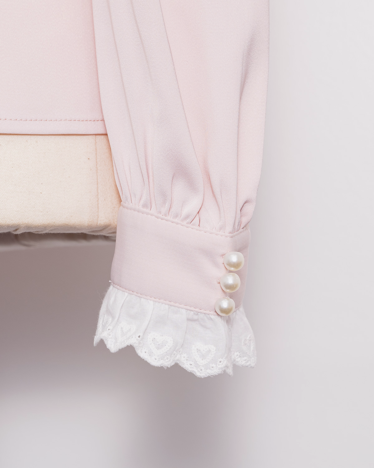 コットンレースフリルブラウス