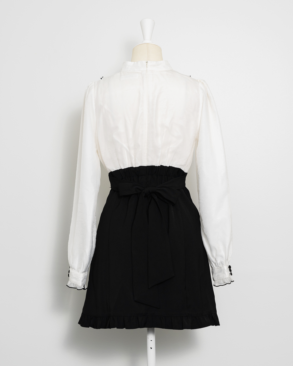 スクエアフリルドッキングワンピース