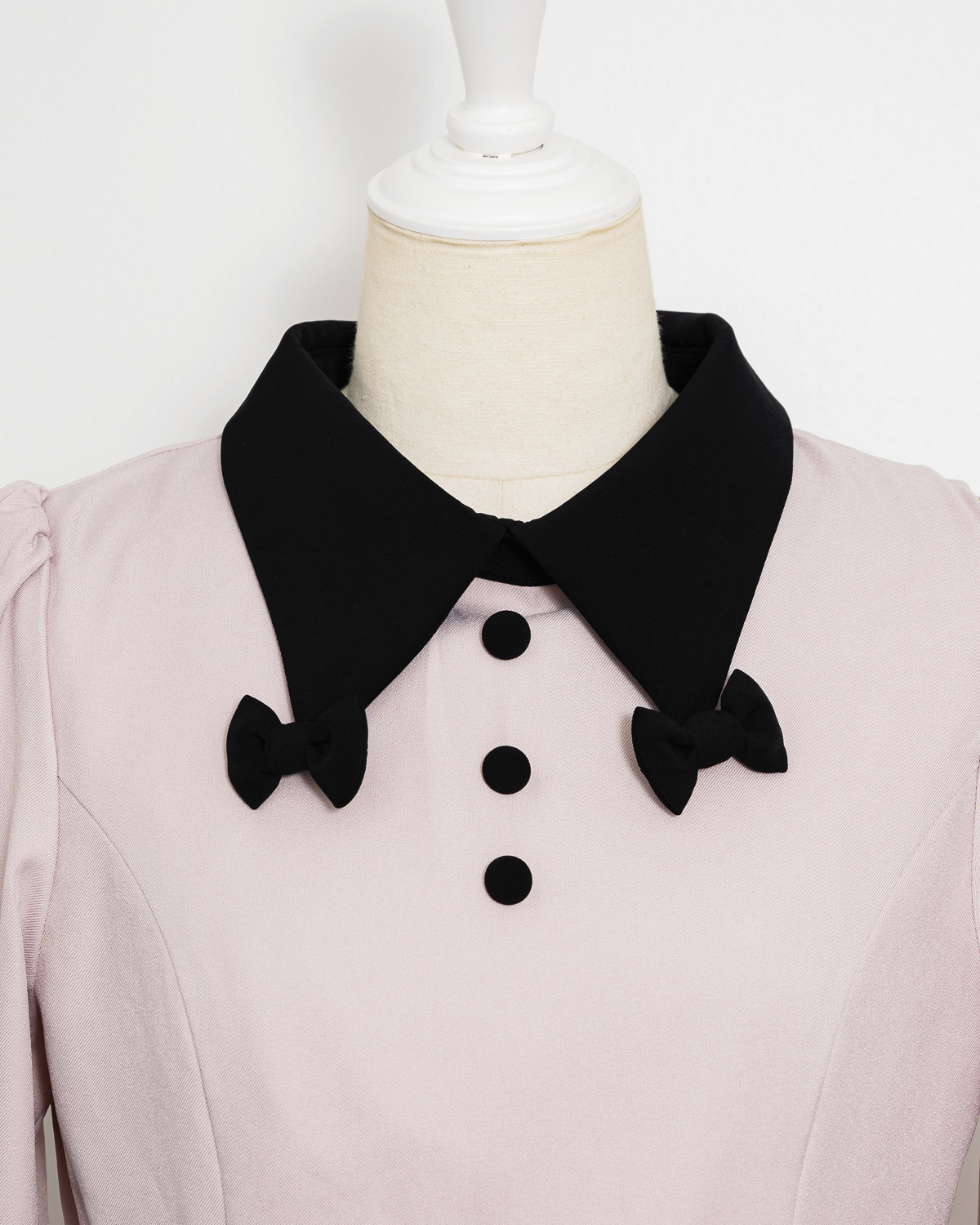 piumリボンカラー長袖セットアップ