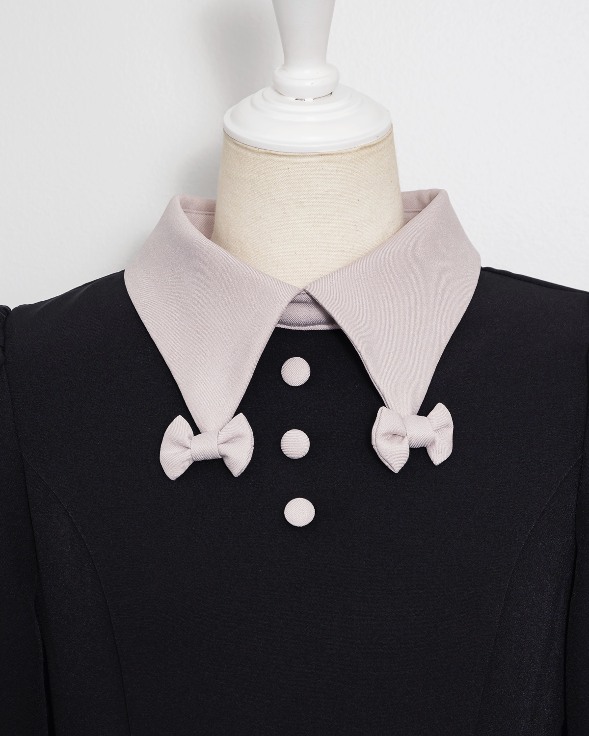 piumリボンカラー長袖セットアップ