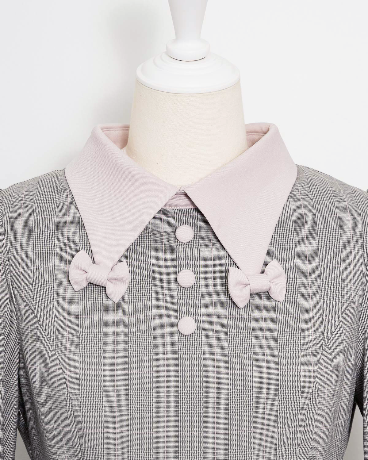 piumリボンカラー長袖セットアップ