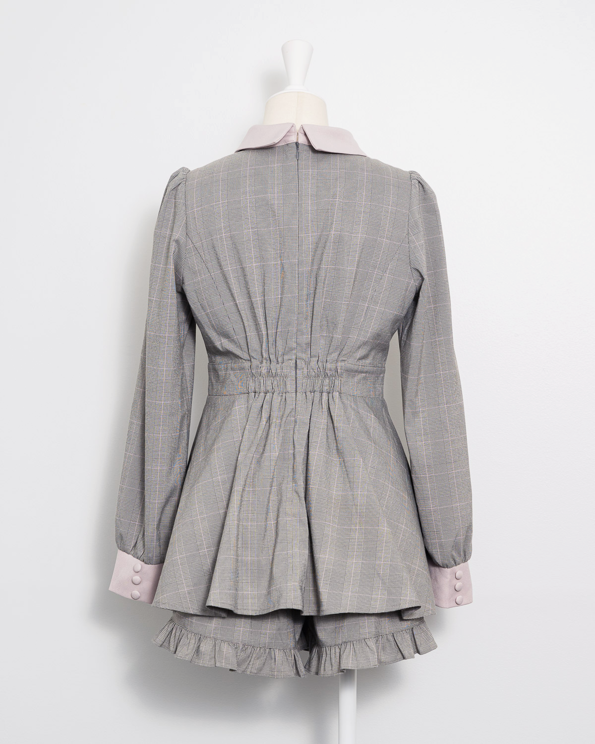 piumリボンカラー長袖セットアップ