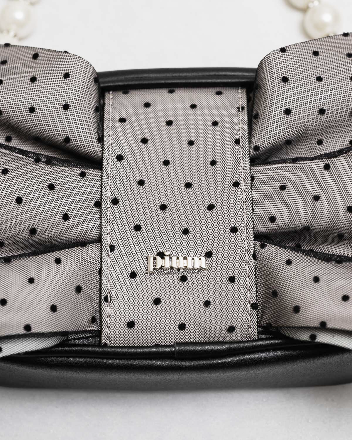 ドットチュールリボン2wayバッグ