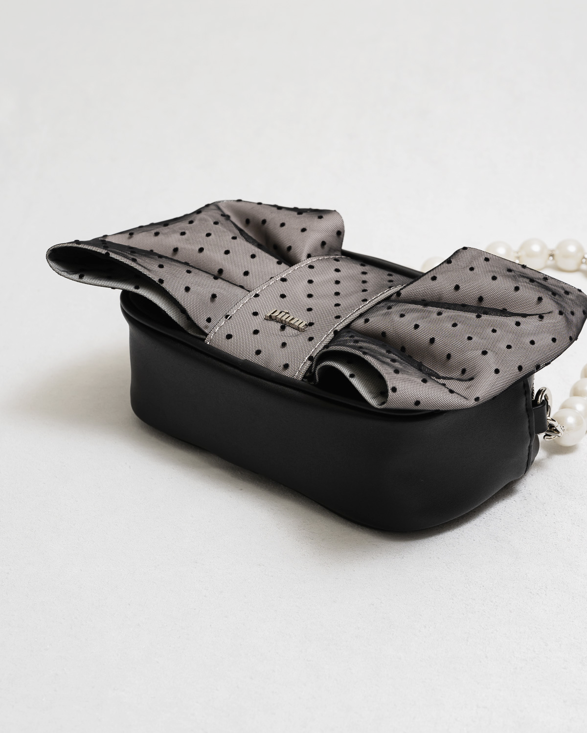 ドットチュールリボン2wayバッグ