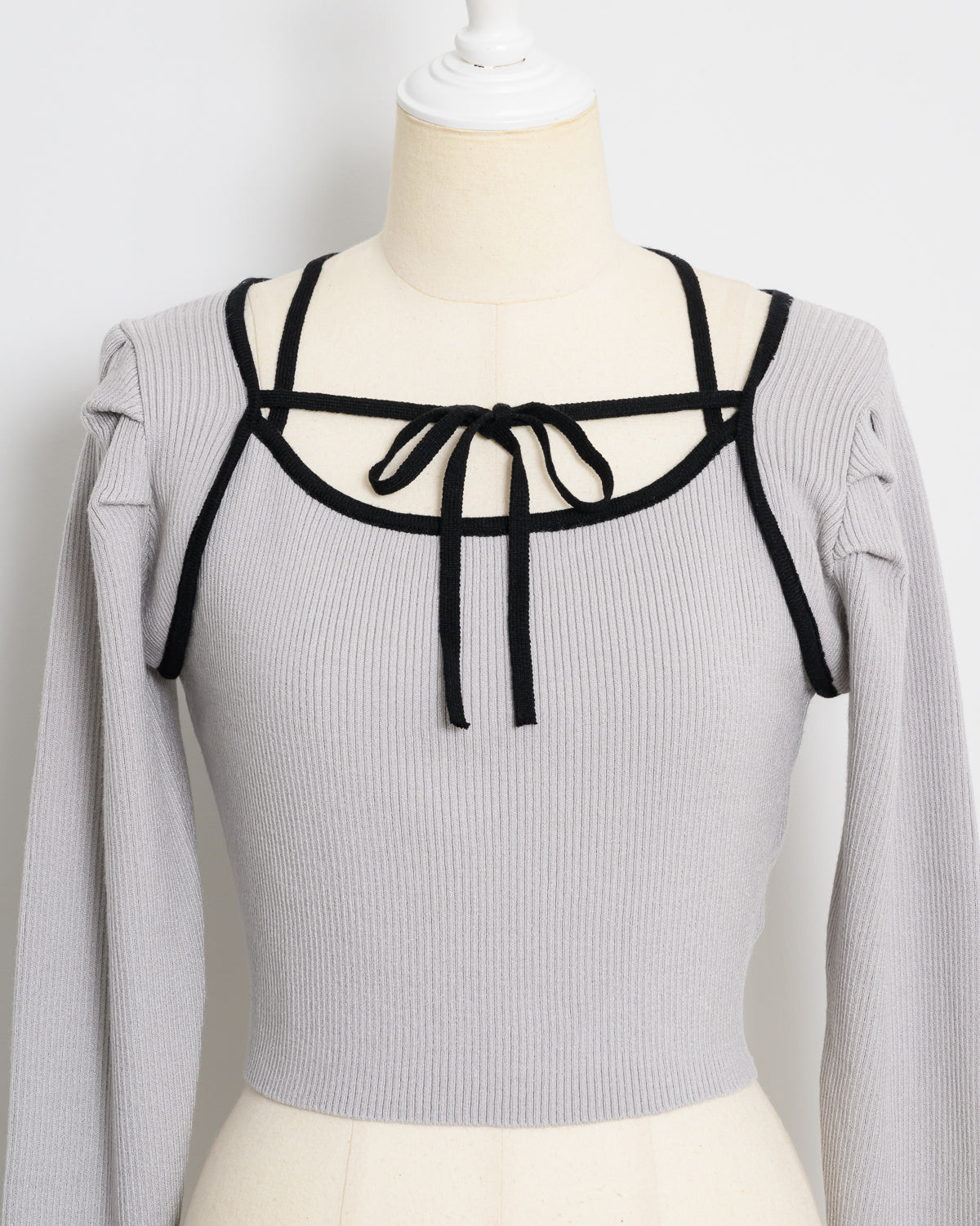 リボンテープケープニット