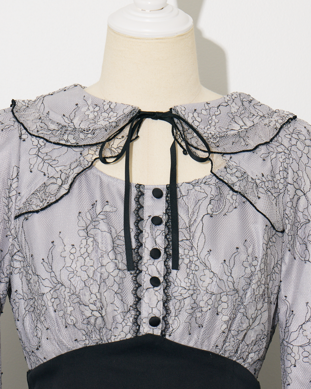 レースケープドッキングロングワンピース