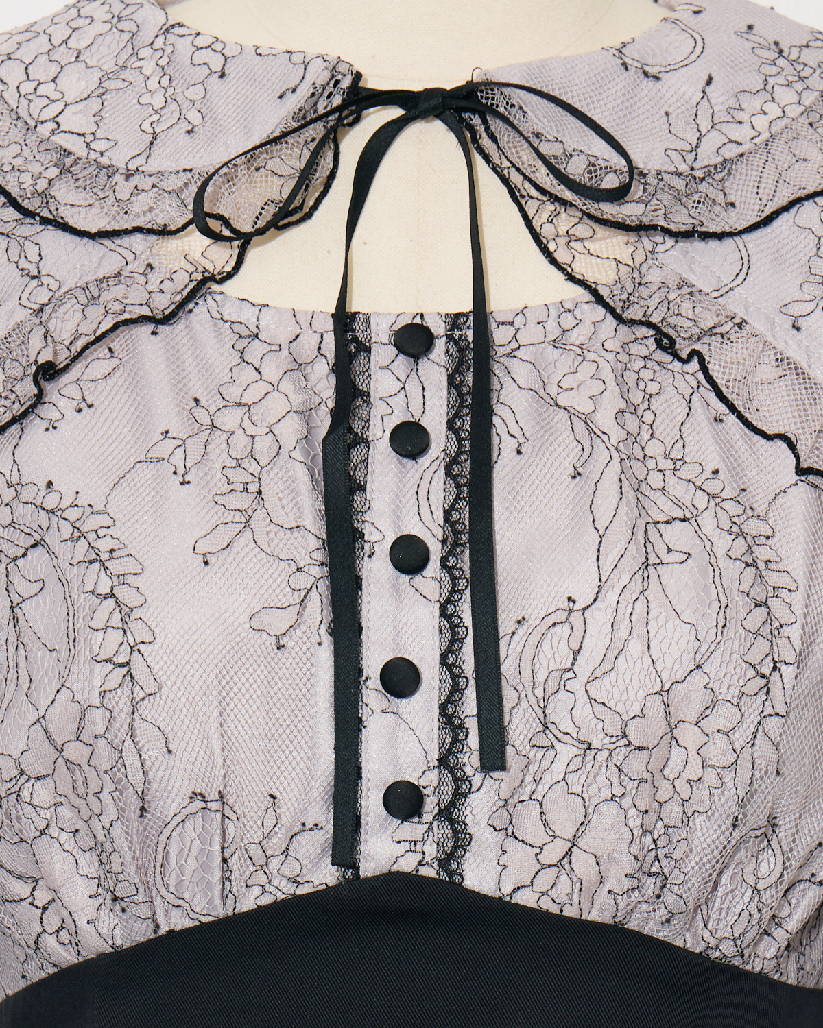 レースケープドッキングロングワンピース