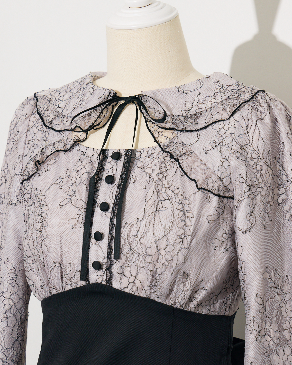 レースケープドッキングロングワンピース