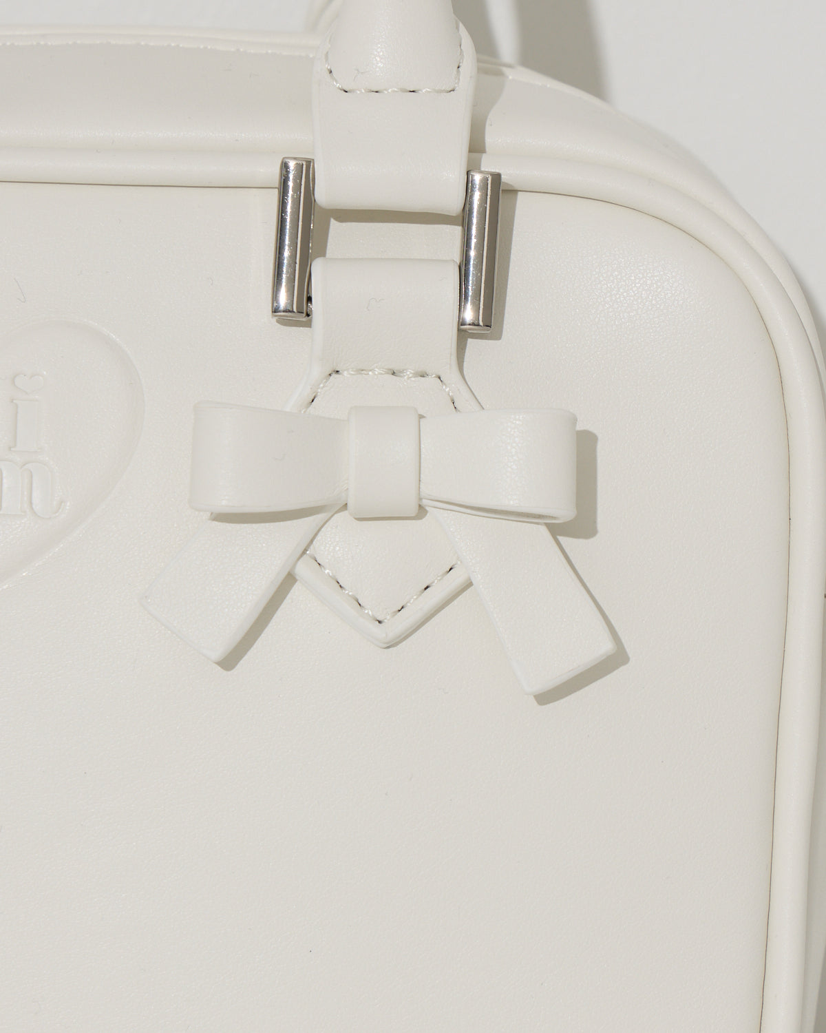 ハートポーチ付きミニリボンボストンバッグ