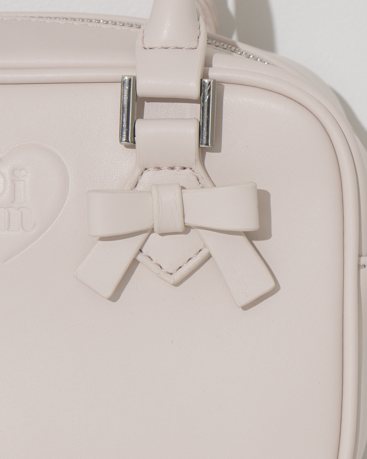 ハートポーチ付きミニリボンボストンバッグ