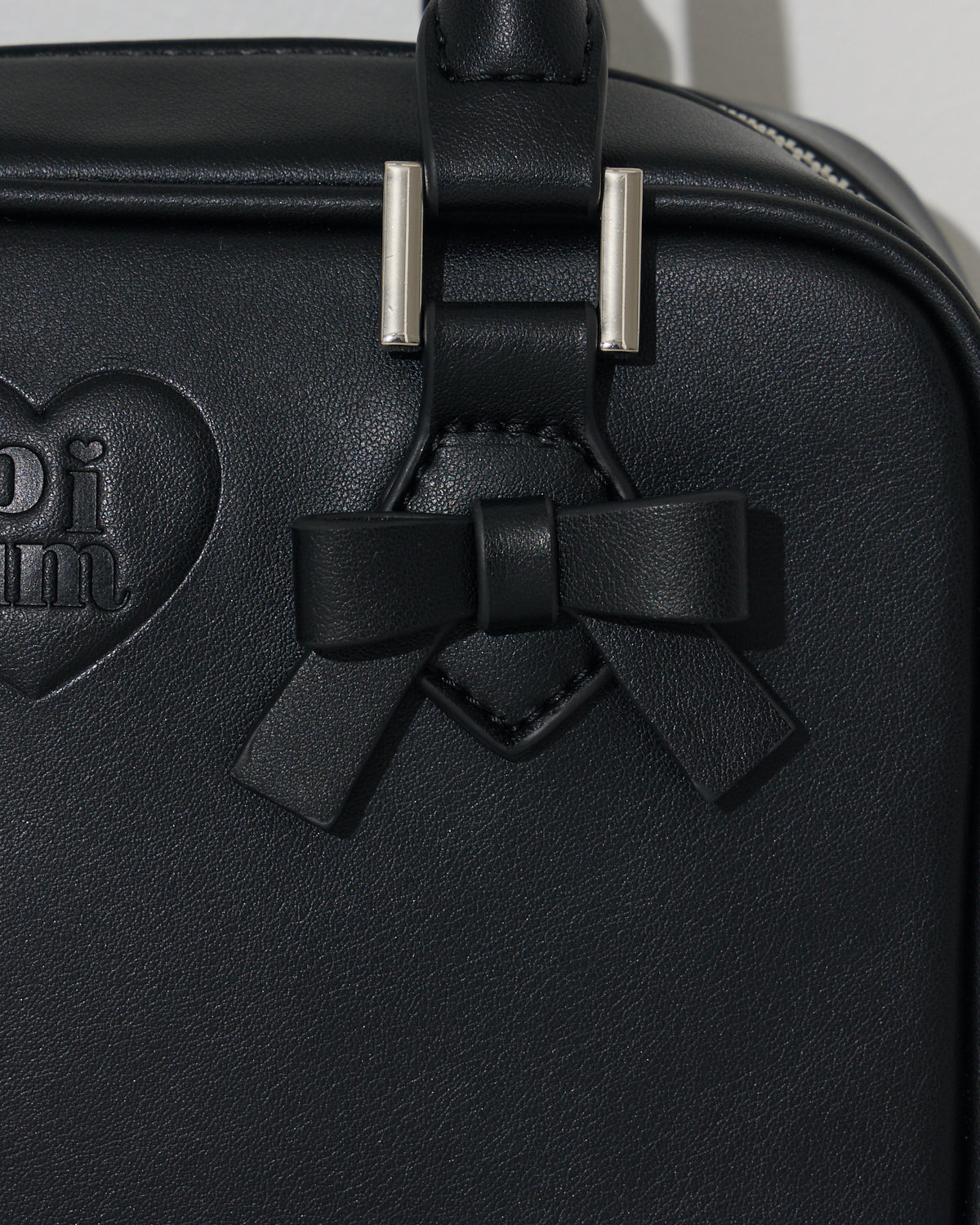 ハートポーチ付きミニリボンボストンバッグ