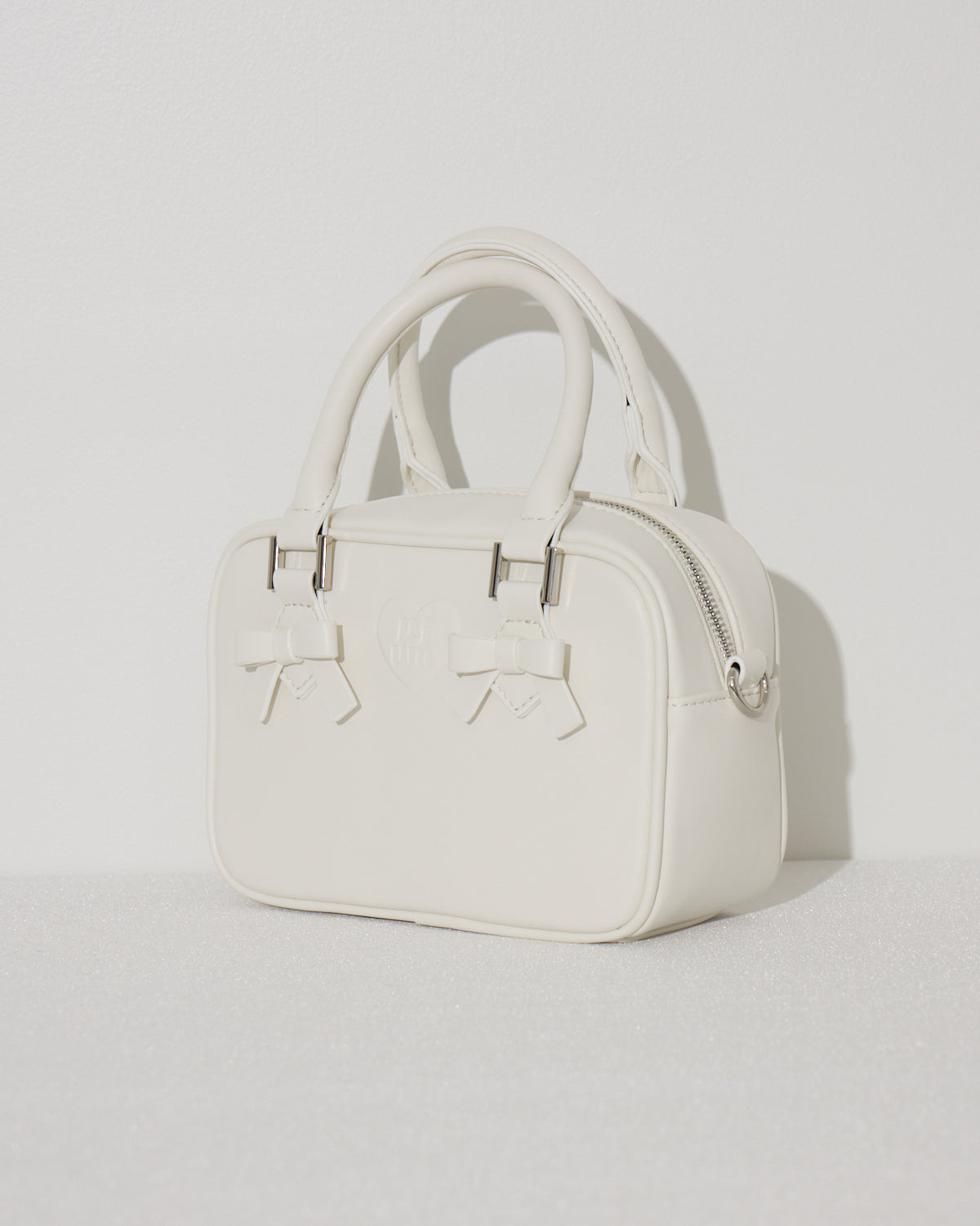 ハートポーチ付きミニリボンボストンバッグ