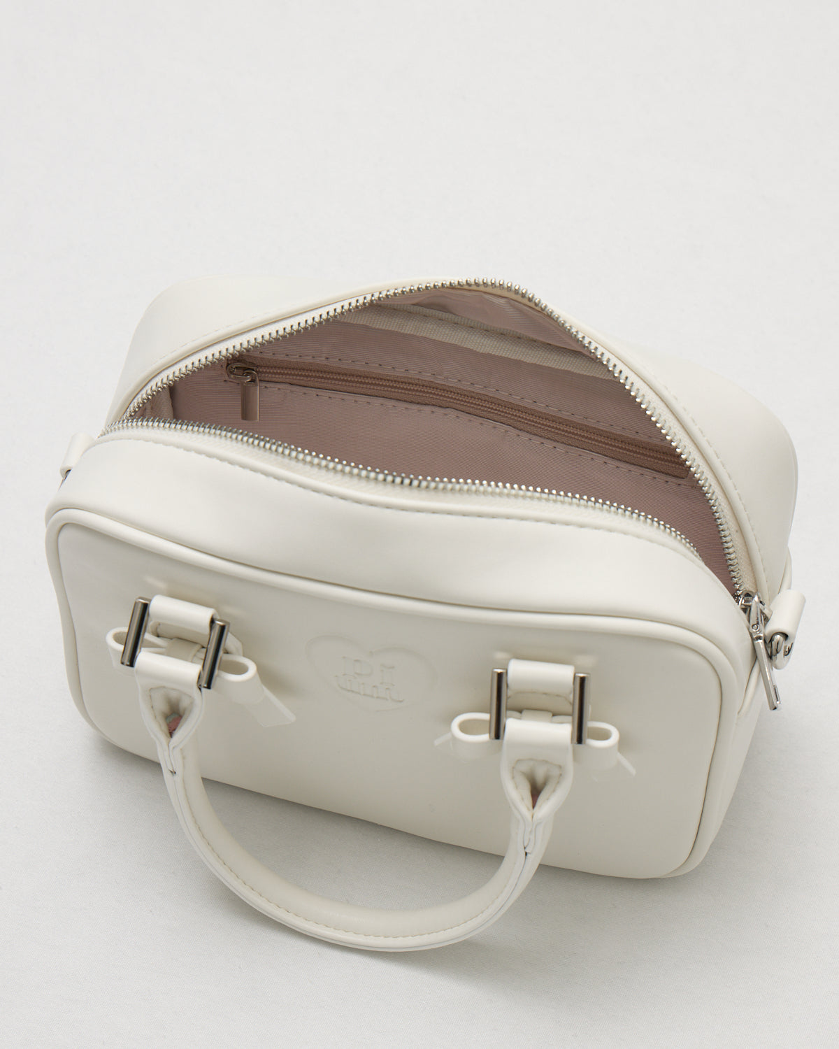 ハートポーチ付きミニリボンボストンバッグ