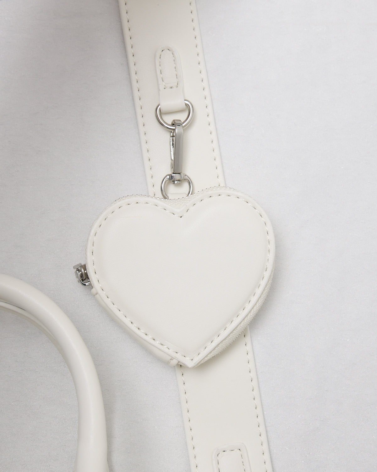 ハートポーチ付きミニリボンボストンバッグ