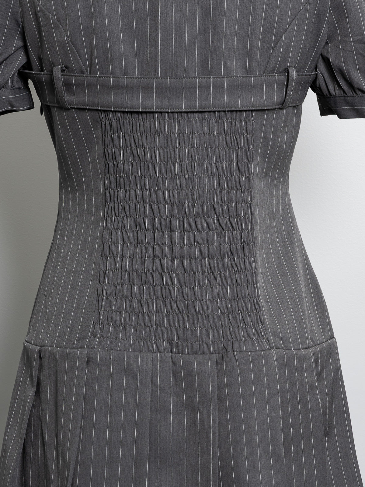 ベルトストライプワンピース