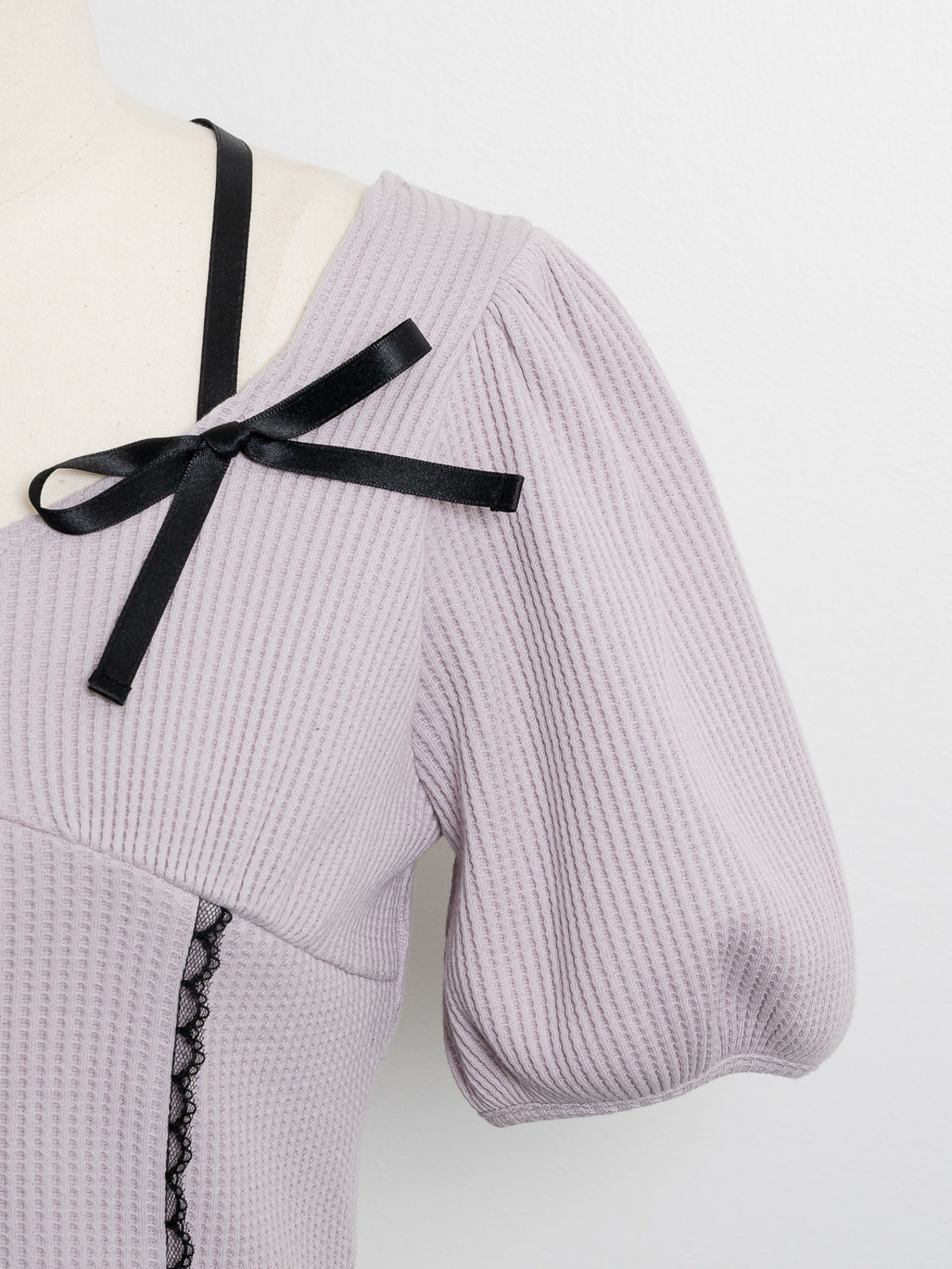 コルセットワッフルカットソー