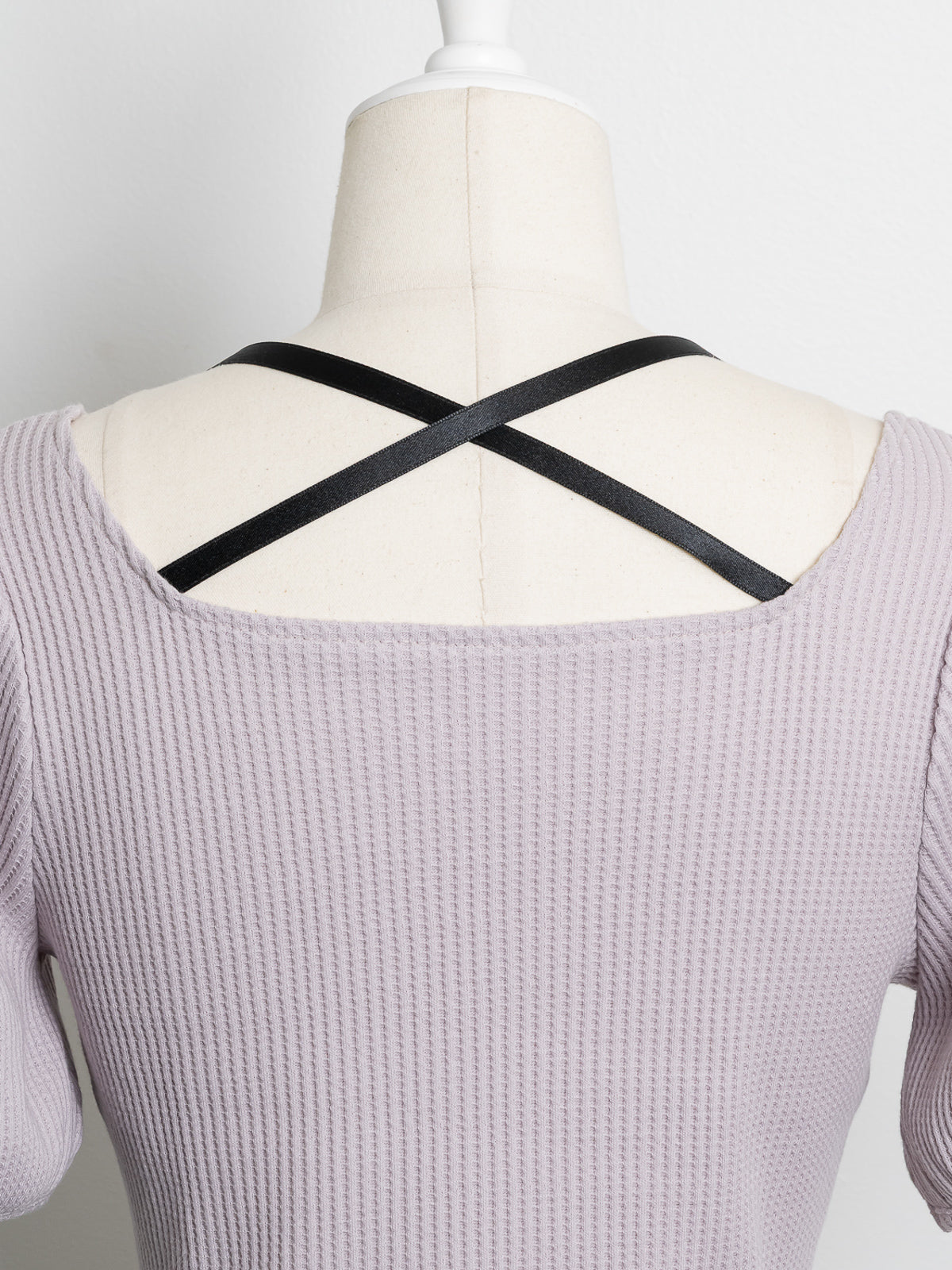 コルセットワッフルカットソー