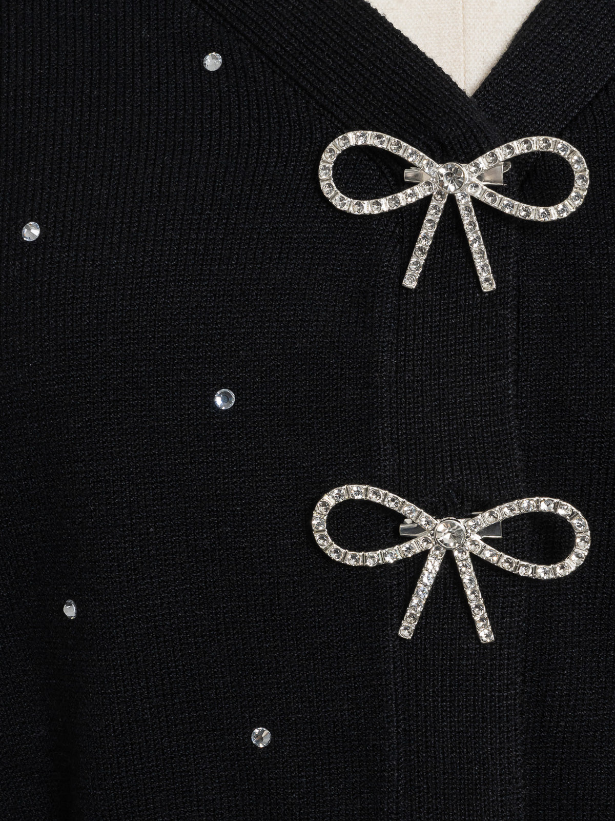 ビジューリボンニットカーディガン