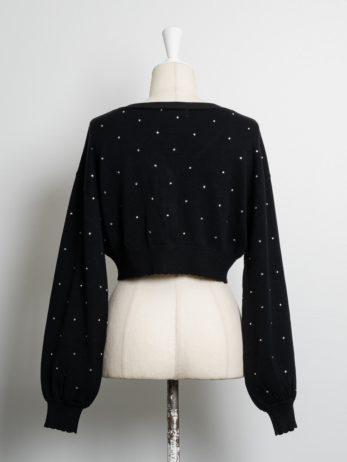 ビジューリボンニットカーディガン