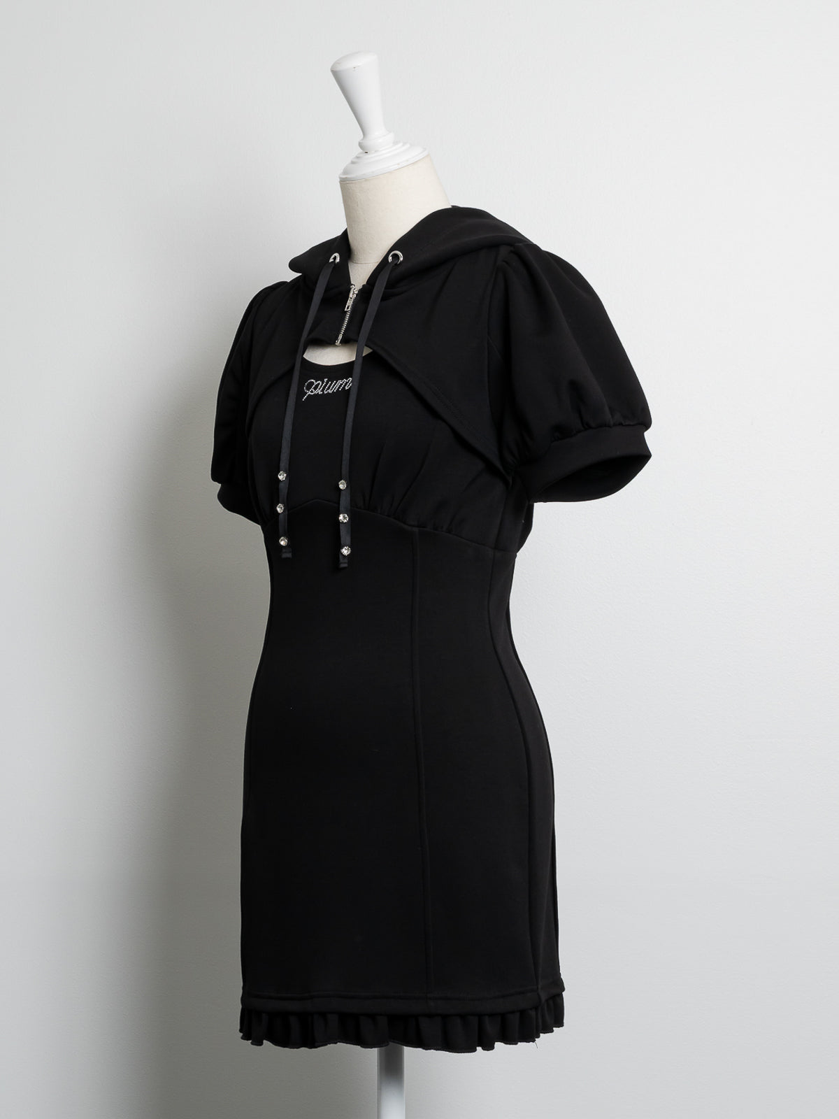 ビジューテープボンディングミニワンピース