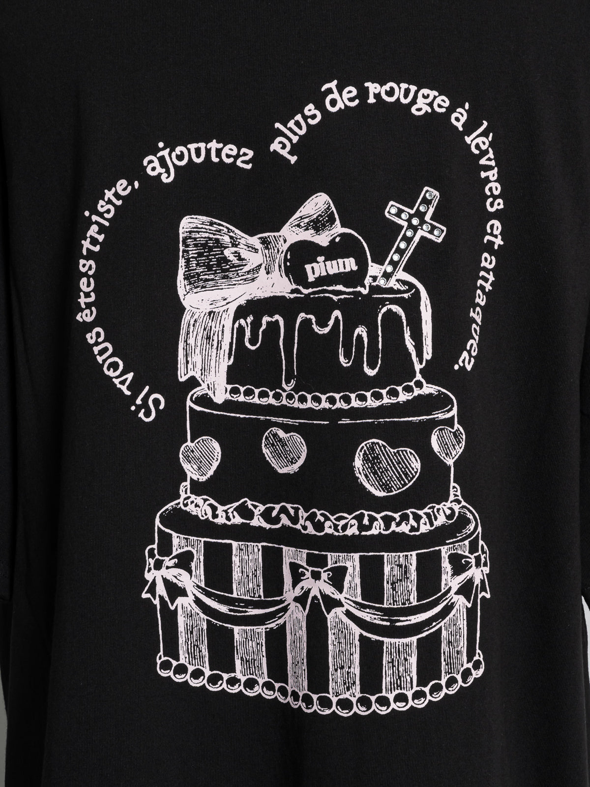 pium melty cake オーバーサイズ半袖Tシャツ