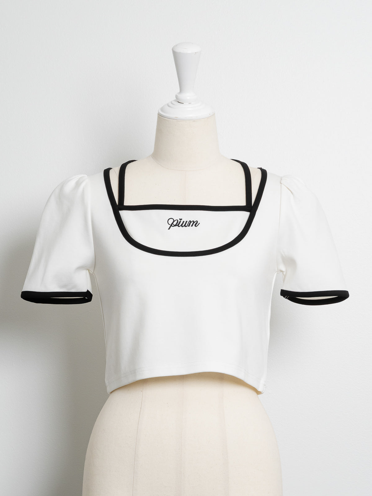 バイカラーTシャツ×タックミニスカートセット