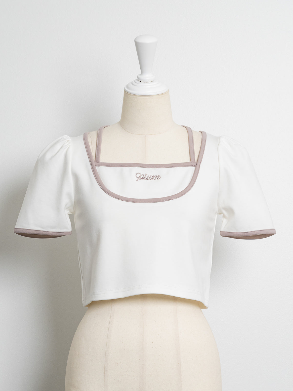 バイカラーTシャツ×タックミニスカートセット