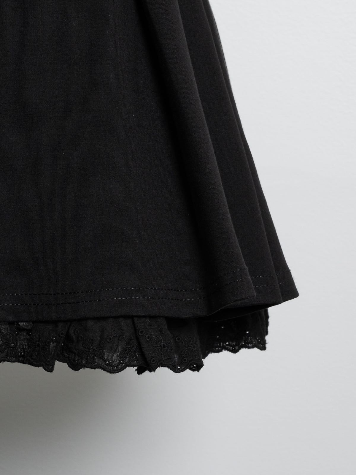 バイカラーTシャツ×タックミニスカートセット