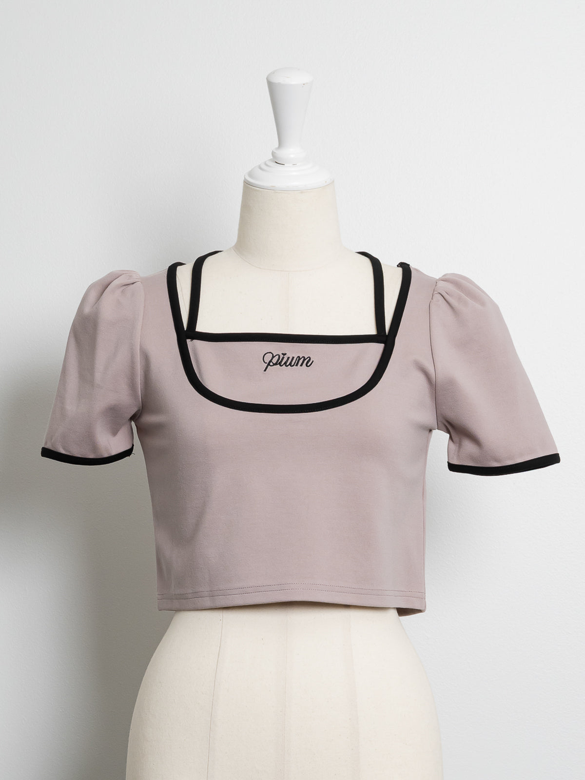 バイカラーTシャツ×タックミニスカートセット