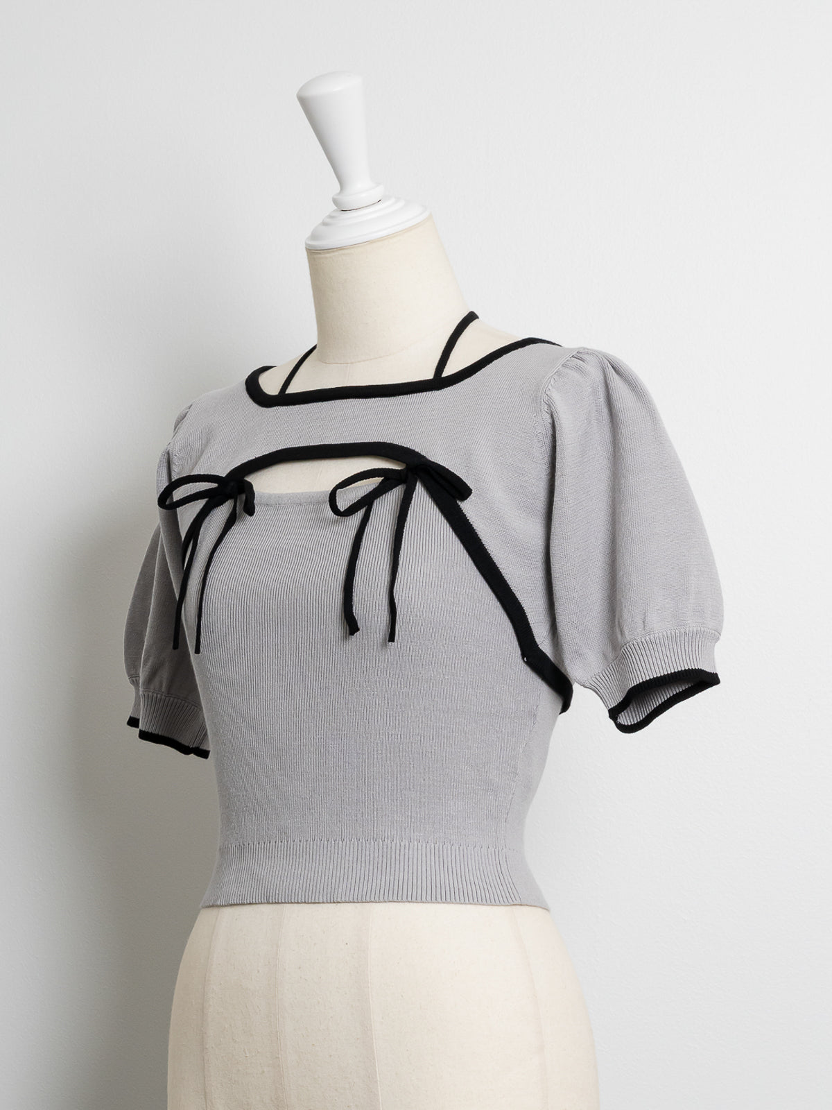 リボンテープバイカラーニットセット